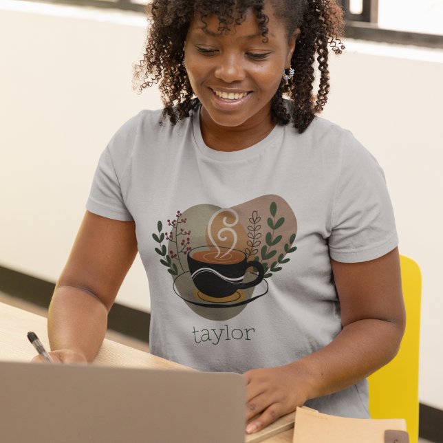 Boho Terracotta-Kaffee Personalisiert T-Shirt (Von Creator hochgeladen)