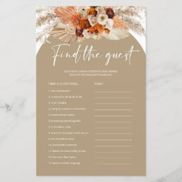 Boho terracotta Kupfer Pampas finden Sie das Gäste