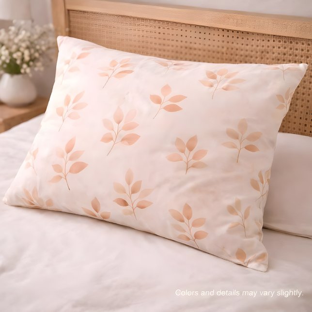 Boho Terracotta Leaf Botanical Pattern Pillowcase Kissenbezug (Von Creator hochgeladen)
