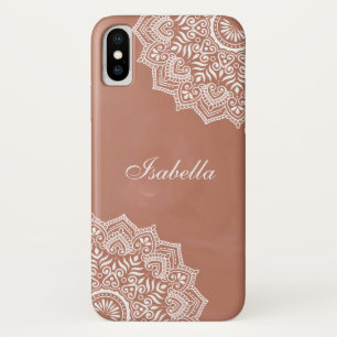 Boho Terracotta Mandala Individuelle Name Case-Mate iPhone Hülle