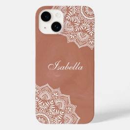 Boho Terracotta Mandala Individuelle Name Case-Mate iPhone 14 Hülle