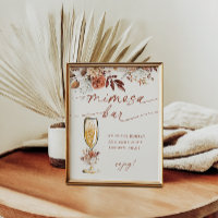 Boho Terracotta Mimosa Bar Floral