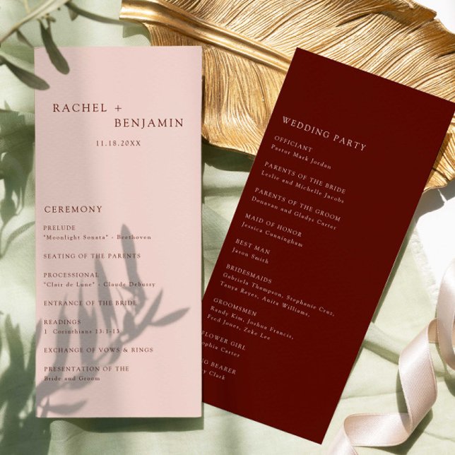 Boho Terracotta Minimal Wedding Ceremony Modern (Von Creator hochgeladen)