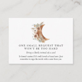 Boho Terracotta Moon Reservierungskarte Begleitkarte