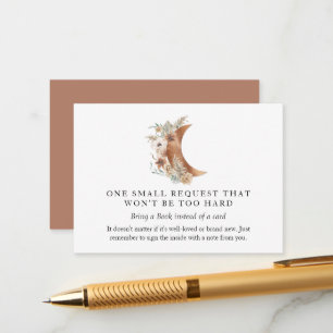 Boho Terracotta Moon Reservierungskarte Begleitkarte