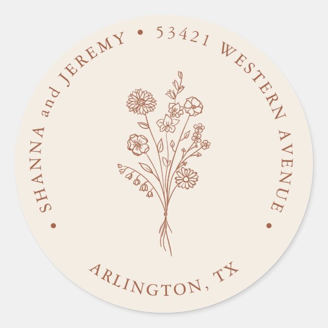 Boho Terracotta Museo Cantonale d'Arte | RÜCKSENDE Runder Aufkleber (Vorderseite)