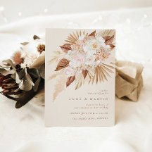 Boho Terracotta Pampas Grass Elegante Hochzeit