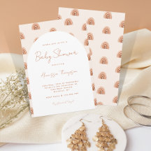 Boho Terracotta Rainbow Arch Baby Showskript