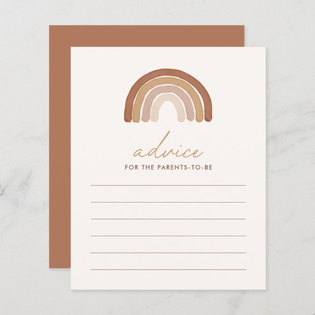 Boho Terracotta Rainbow Baby Showberatung (Vorne/Hinten)