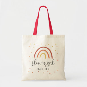 Boho Terracotta Rainbow Hand Blumenmagazin Tragetasche