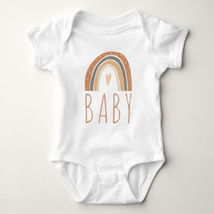 Boho Terracotta Rainbow Heu Baby Jumper Baby Strampler
