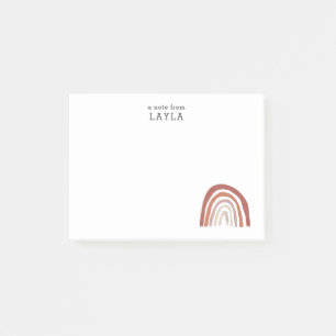 Boho Terracotta Rainbow  Post-it Klebezettel