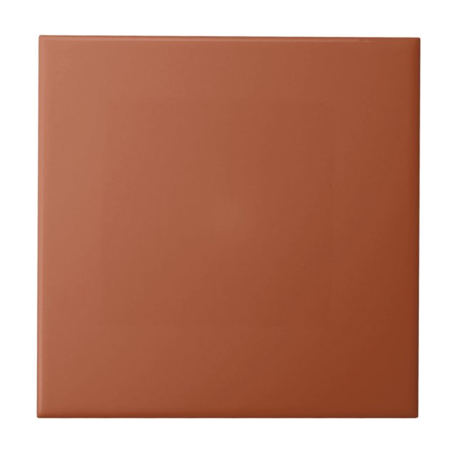 Boho Terracotta Rust Keramik Fliese (Vorderseite)