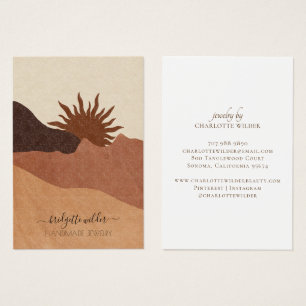 Boho Terracotta Sand Abstract Earring Display Card