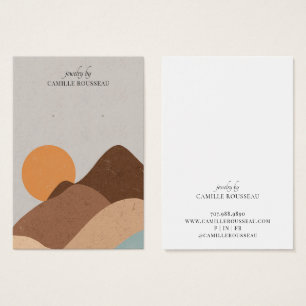 Boho Terracotta Sand Abstrakt Earring Display Card