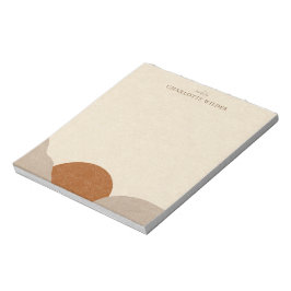 Boho Terracotta Sand Abstrakt handgefertigte Schmu Notizblock