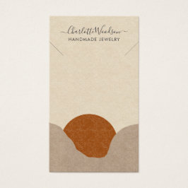 Boho Terracotta Sand Abstrakte Nekklace Display