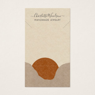 Boho Terracotta Sand Abstrakte Nekklace Display