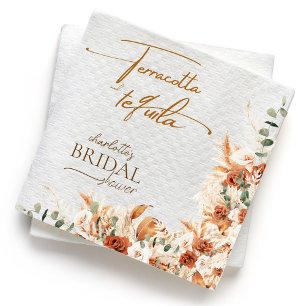 Boho Terracotta und Tequila Brautparty Serviette