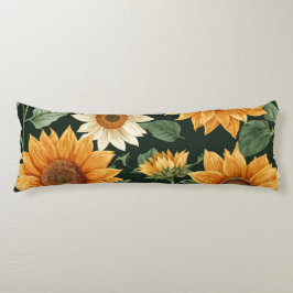 Boho Terracotta Vintag Sonnenblumenmuster Seitenschläferkissen
