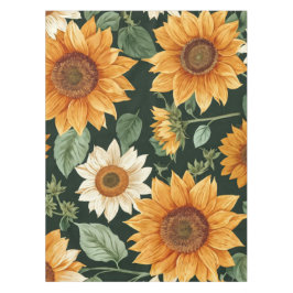 Boho Terracotta Vintag Sonnenblumenmuster Tischdecke