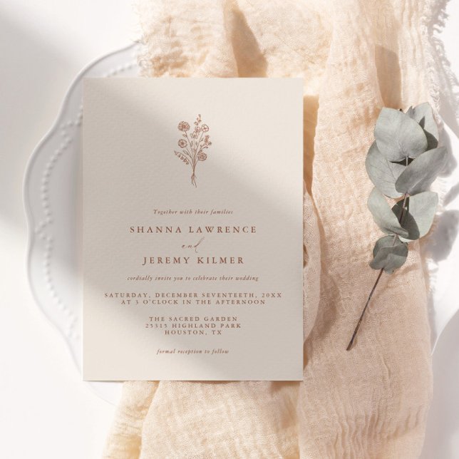 Boho Terracotta Wählen Sie eine andere Ansicht für Einladung (Available for print and instant digital download!)