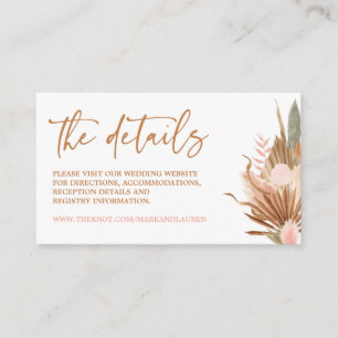 Boho Terracotta Website Info Eintrittskarte Begleitkarte