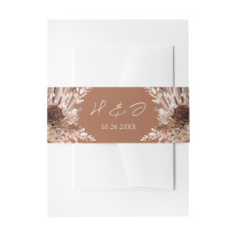 Boho Terracotta Wedding Einladungsbanderole