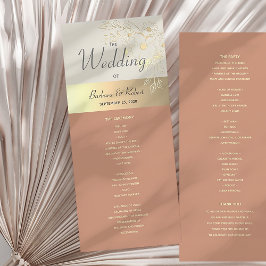 Boho Terracotta Wedding Program Programm