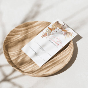 Boho Terracotta Wie viele Candies Game Card Begleitkarte