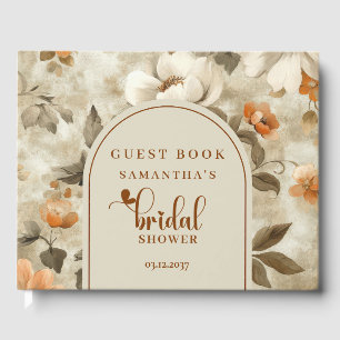 Boho-Terrakotta-Blumen-Hochzeitsdusche-Gästebuch Gästebuch