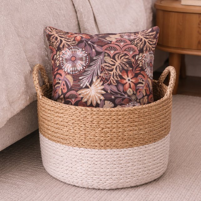 Boho-Terrakotta-Blumenmuster  Kissen (Von Creator hochgeladen)