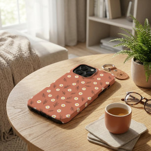 Boho-Terrakotta-Gänseblümchen-Matte-Hülle für das  iPhone 16 Pro Max Hülle