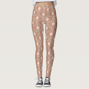 Boho-Terrakotta-Geometrisches Muster Leggings