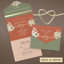 Boho-Terrakotta-Hochzeit in Grün