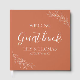 Boho Terrakotta Hochzeit Klassiker Gästebuch