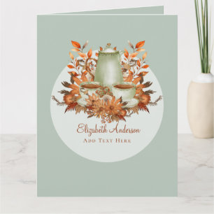 Boho-Terrakotta-Sage-Teeparty-Blumen für JEDE VERA Karte