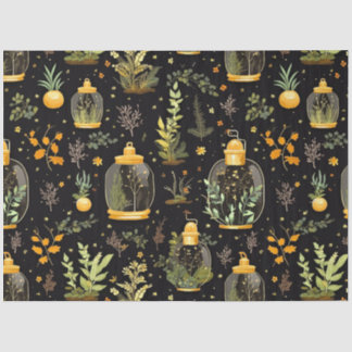 Boho Terrariums mit Pflanze Dekoupage Tissue Paper Seidenpapier