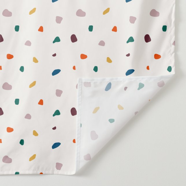 Boho Terrazzo Dots Wall Tapestry Wandteppich (Detail)