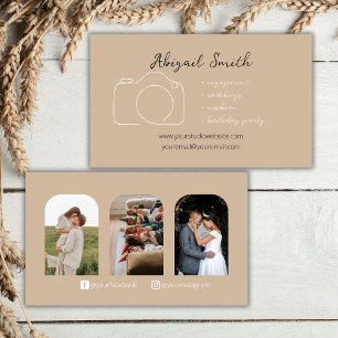 Boho Three Foto Fotograf Business Card Visitenkarte