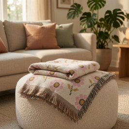 Boho Throw Blanket mit ukrainischem Volksmuster Decke