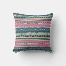 Boho Throw Pillow Tribal Throw Pillow Multicolor