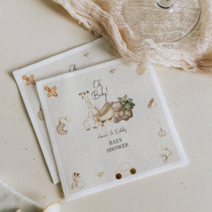 Boho-Tiere-Kinderparty für Babys Serviette