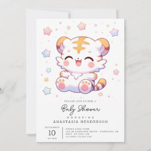 Boho Tiger Baby Shower Einladung