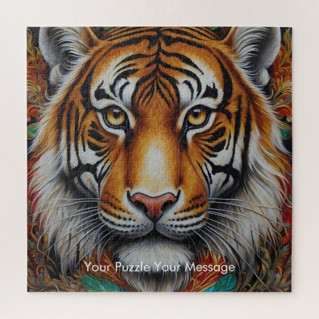 Boho Tiger Mandala Puzzle (Vertikal)