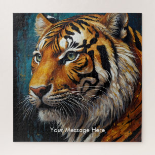 Boho Tiger Puzzle - Lebhafter Dschungel