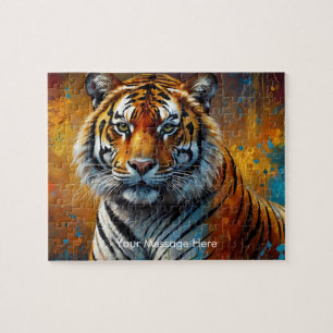 Boho Tiger Puzzle - Lebhafter Dschungel