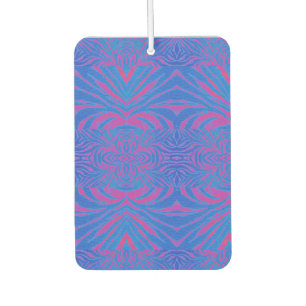 Boho Tiger Stripe Pink und Blue Air Freshener Autolufterfrischer