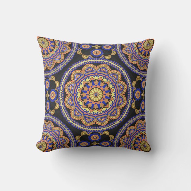 Boho Tile Design Kissen (Vorderseite)