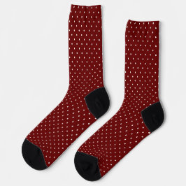 Boho Tiny Polka Dot Cute Burgundy Polka Dots Socken